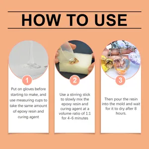 Instrucciones paso a paso para usar el kit de resina epoxi para manualidades DIY