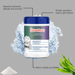 Dowmoo hand casting kit detail showing container and 50g powder specifications