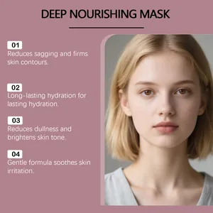 Gros plan du mannequin pour masque au collagène nourrissant montrant hydratation et fermeté