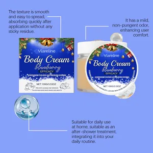 Détail texture crème corps myrtille, formule pénétration rapide et non collante