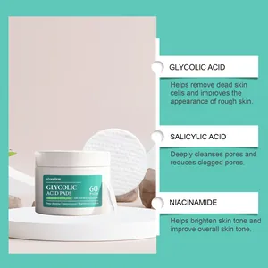 Dettaglio dei dischi all'acido glicolico Viareline con acido salicilico e niacinamide