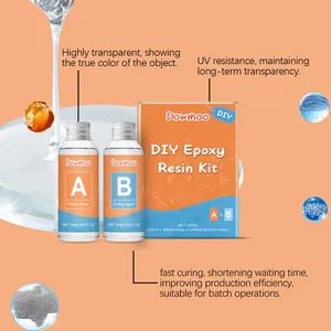 Kit de resina epoxi transparente A+B para artesanía de joyas DIY y proyectos artísticos