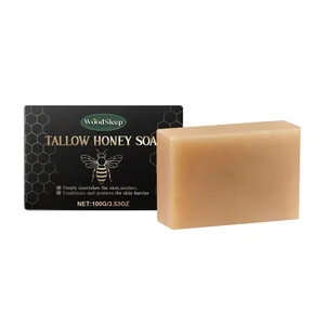 WoodSleep Tallow Honey Soap 100g bar for deep skin nourishment and barrier protection