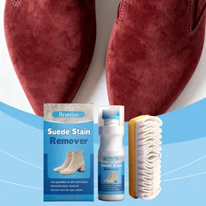 Kit de nettoyage professionnel pour daim avec détachant 100ml et brosse à chaussures
