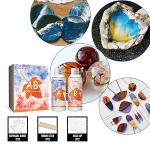 Kit complet colle résine époxy AB Dowmoo DIY avec outils et accessoires