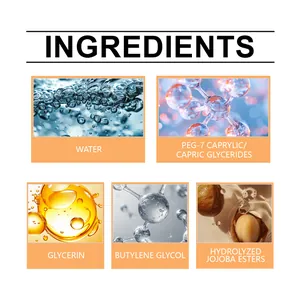 Detailed view of ingredients for car adhesive remover including water and jojoba esters.