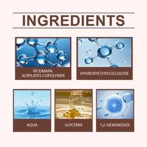 Détail montrant les ingrédients clés comme l'aqua et la glycérine pour crayon à sourcils