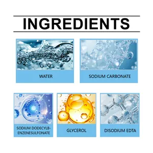 Ingrédients détaillés du nettoyant pour cuir suédé incluant carbonate de sodium et glycérol