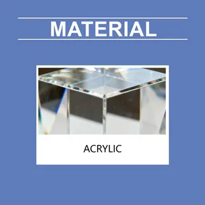 Makroansicht von hochwertigem, transparentem Acrylmaterial mit Klarheit und scharfen Kanten.