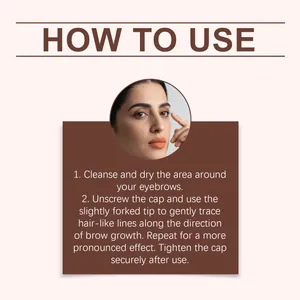Guide d'utilisation détaillé pour le crayon à sourcils liquide brun miel naturel.