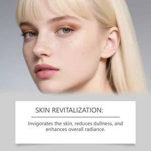 Macro shot of a radiant model face illustrating skin revitalization and radiance.
