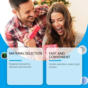 Vista dettagliata del kit per impronte mani DIY con evidenza del materiale di alghe.