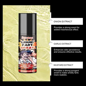 High potency Dowmoo liquid fart spray 100ml featuring onion and garlic extracts for gags