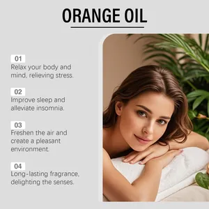 Beneficios detallados del aceite esencial de naranja para relajación y hogar.
