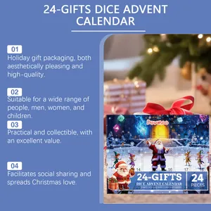 Detailansicht des 24-Tage-Würfel-Adventskalenders mit festlicher Box und Funktionen.