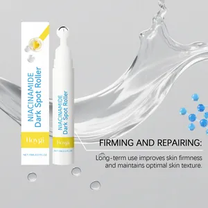 Close-up detail of HOYGI Niacinamide Dark Spot Roller for skin firming and repairing effect