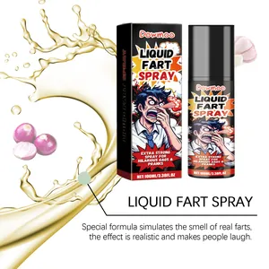 Detailed view of Dowmoo liquid fart spray bottle and packaging for hilarious gags and pranks