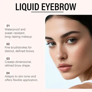 Matita per sopracciglia liquida impermeabile per un trucco delle sopracciglia naturale