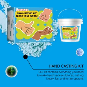 Kit completo per calco mani DOWMOO DIY per sculture 3D con polvere di clonazione