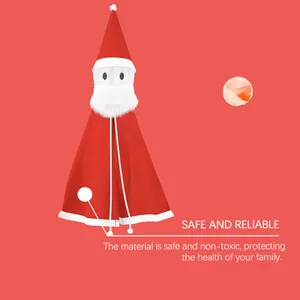 Detail view of Santa Claus Christmas decoration showing safe and non-toxic material texture