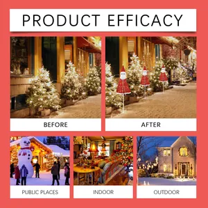Santa Claus decorative stakes for Christmas atmosphere in indoor and outdoor settings