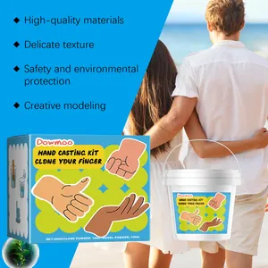 Kit calco mani 3D DOWMOO DIY con polvere per calco e modellazione per ricordi unici