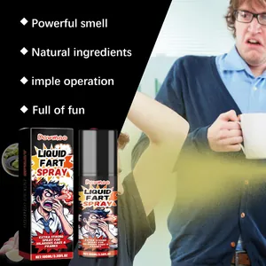 Action demonstration of DOWMOO extra strong liquid fart spray for hilarious pranks