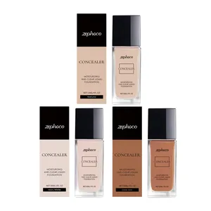 Zephoco feuchtigkeitsspendende flüssige Foundation-Concealer in drei verschiedenen Hauttönen