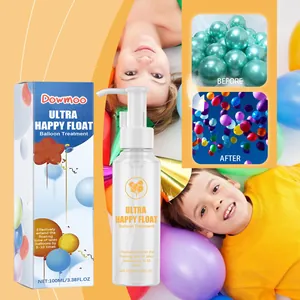 DOWMOO líquido 100ml para globos con comparación de brillo antes y después