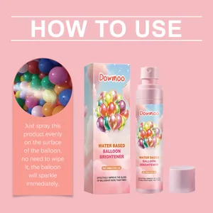 Instructions on how to use Dowmoo water based balloon brightener for glossy finish