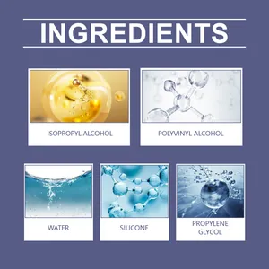 Tabella degli ingredienti per lucidante di palloncini con principali componenti chimici