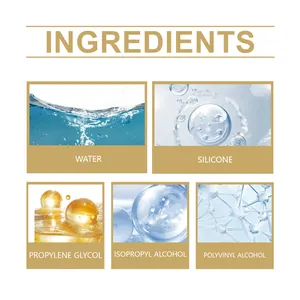 Belangrijkste ingrediënten van ballonglansspray inclusief siliconen voor langdurige glans