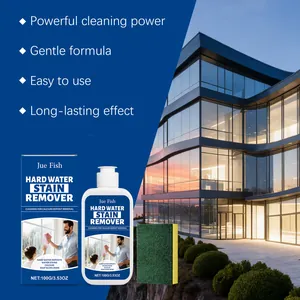 Kit de nettoyage pour taches d'eau calcaire Jue Fish avec bouteille et éponge