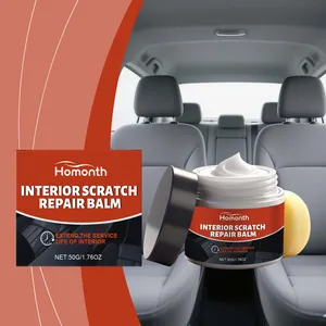 Bálsamo reparador de interiores Homonth con crema blanca y esponja aplicadora