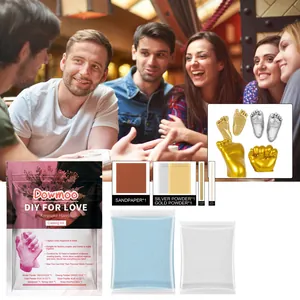 DOWMOO DIY 3D Hand- und Fußabdruck-Set mit Abformmasse für Erinnerungsgeschenke