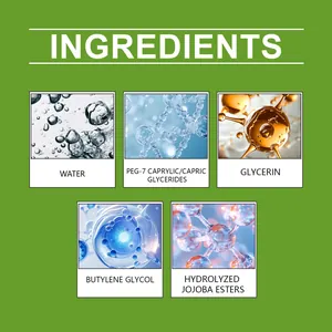 Detail showing core ingredients of glue remover including water and glycerin