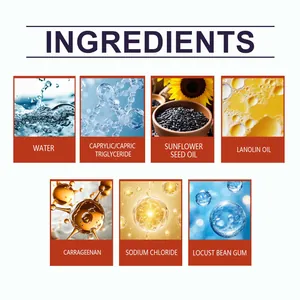 Vista detallada de ingredientes de crema para autos con aceite de semillas de girasol