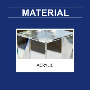 Macro detail view of high-quality transparent acrylic material for advent calendar dice