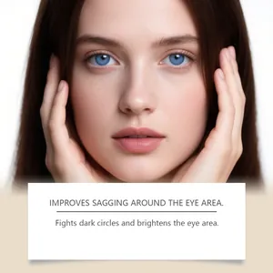 Close-up view of a face showing moisturizing eye cream benefits for bright eye area.