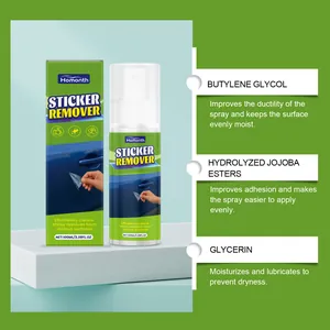 Homonth multi-purpose sticker remover spray 100ml with ingredient benefits list