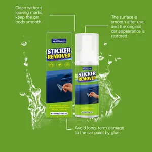 Homonth adhesive remover spray for cars showing packaging and bottle details
