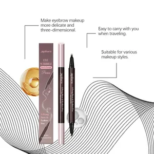 Dettaglio della penna per sopracciglia Zephoco a 4 punte e eyeliner per look 3D
