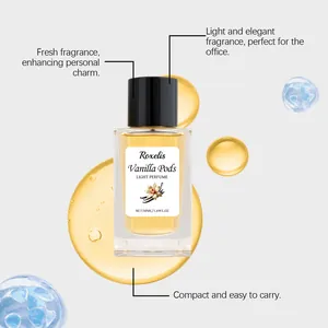 Detail view of Roxelis Vanilla Pods perfume with elegant fragrance notes and compact design