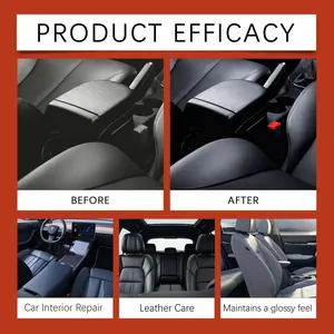 Crema para el cuidado del interior del coche, reparación de cuero antes y después