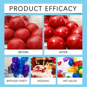 Demostración de los resultados del spray para globos con acabado mate antes y brillante después.