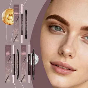 Set di matite per sopracciglia ed eyeliner liquido 2-in-1 Zephoco con punta a 4 rebbi