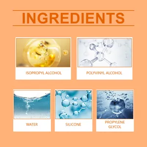 Lista detallada de ingredientes para el spray abrillantador de globos de látex dura