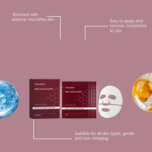 Masque facial nourrissant Viareline Bio-Collagen avec des gouttelettes d'essence hydratantes Pro