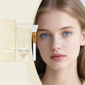 Mascarilla nocturna de colágeno Hoygi con brocha para el cuidado facial hidratante