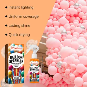 Detalle del spray Dowmoo Balloon Sparkler y caja con sus principales características.
